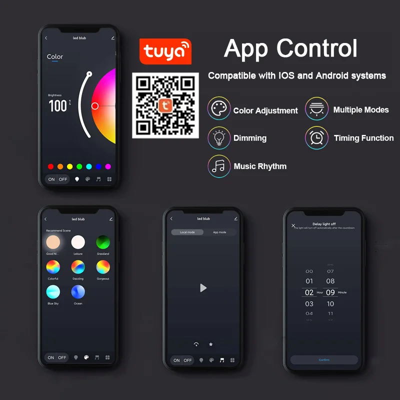 Tuya Smart Remote Control RGB Spot LED Light Under Cabinet Light Kit Dimmer Home Kitchen Counter Colorful Lamp For Alexa Google