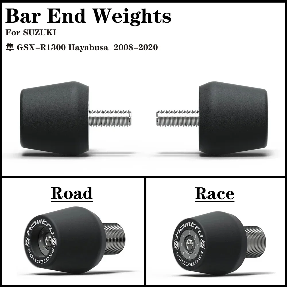 Motorcycle Handle Bar End Weight Grips Cap For Suzuki GSX1300R GSX-1300R Hayabusa 2008-2020