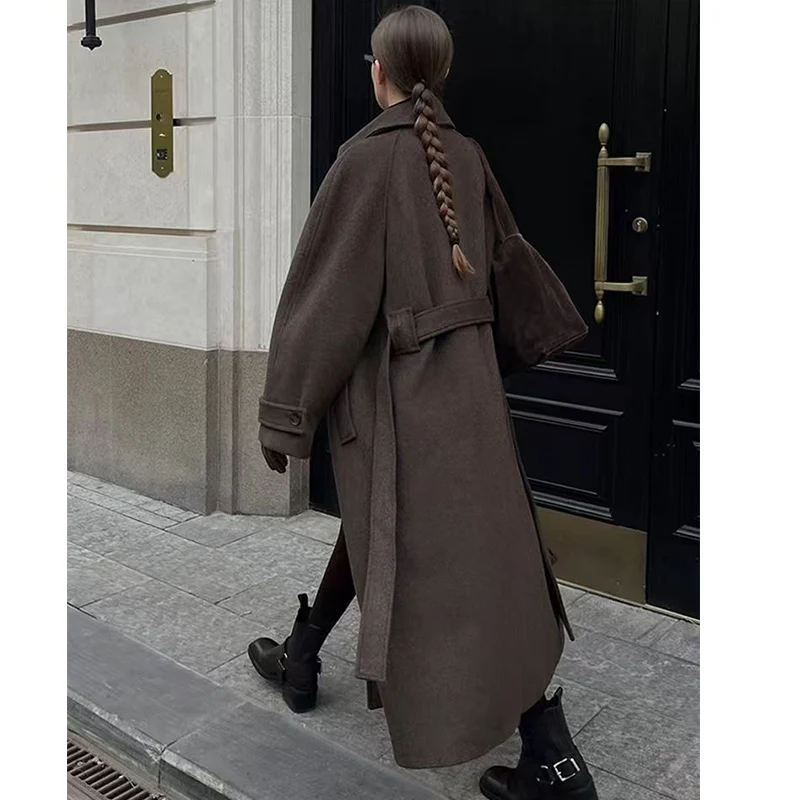 Cappotti di lana invernali da donna 2025 Nuove giacche da donna calde allentate allentate eleganti Cappotto di lana per le vacanze di viaggio di strada di moda invernale