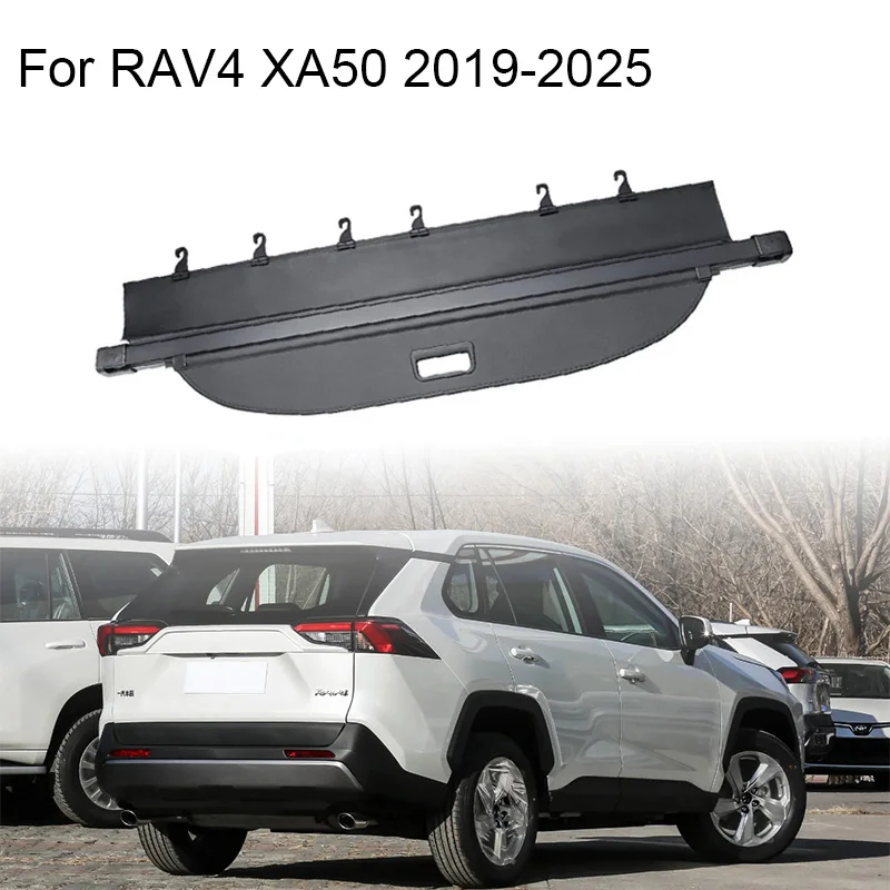 Trunk Curtain Cover Organizer For Toyota RAV4 XA50 2019-2025 MK5 Rear Rack Partition Shelter Shield Shade Luggage Cargo Storage