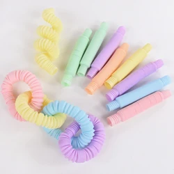 6-24Pcs Flexible Pop Tubes Fidget Sensory Toys Stress Relief Toddler Gift Kids Birthday Party Favors Pinata Goodie Bag Filler