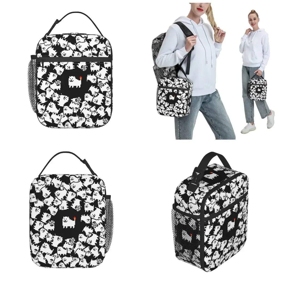 Undertale Game Sans Insulated Lunch Bag High Capacity Lunch Container Cooler Bag Lunch Box Tote School Travel Girl Boy