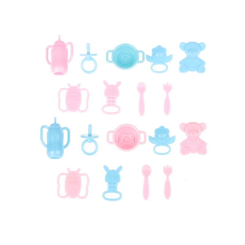 ชุดจุกนมขนาดเล็ก9ชิ้น/เซ็ตอุปกรณ์เพลย์เฮาส์ของใช้บนโต๊ะอาหารสำหรับตุ๊กตาของเล่นเด็กอุปกรณ์จุกนมหลอกสำหรับเด็ก