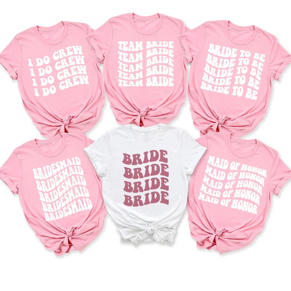 

Team Bride Flower Printed Women Short Sleeve T Shirt Bachelorette Party Graphic T-shirt Bridesmaid Tee Vintage Hen Party Outfits