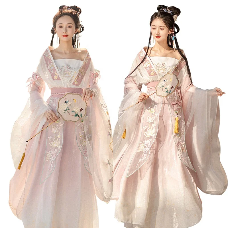 

Hot sale fashion design in stock hanfu chinese traditional women