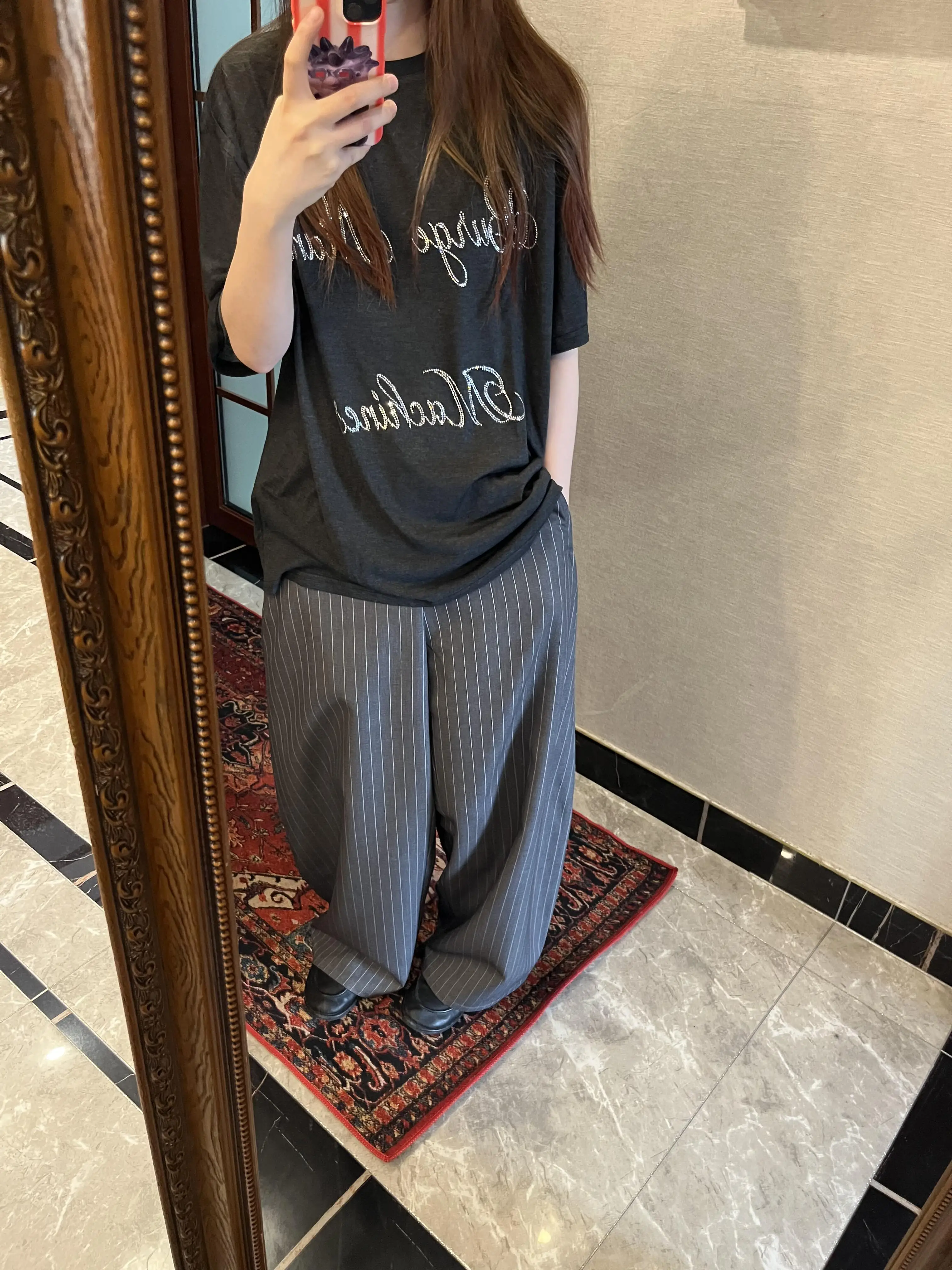 

Korean Style Women's Summer Lightweight Short Sleeve T-Shirt Ice Silk Cool Feeling UV Protection Cover up round Neck Letter P...