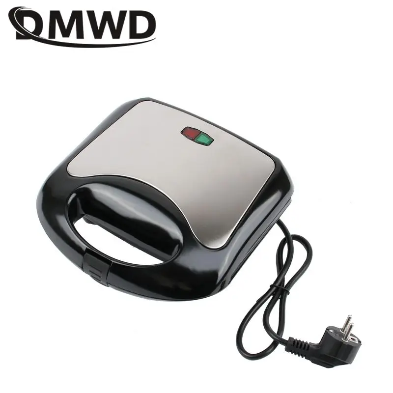 DMWD бытовая мини-треугольная сэндвичница Panini гриль тостер для хлеба машина для завтрака жарочная яйцеварка из нержавеющей стали ЕС США