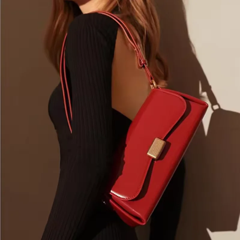 

Fashionable Mini Square Bag for Women New Design Genuine Leather Underarm Casual Single Shoulder Bag High-end Texture Handbags