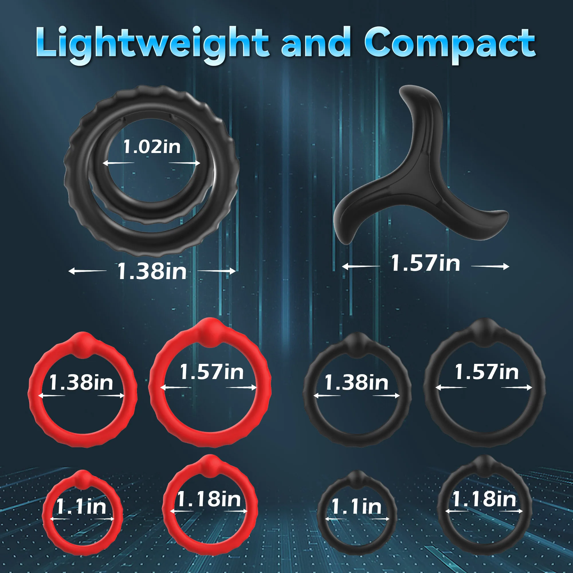 10pcs Cock Ring Set Masturbators For Men Erection Ejaculation Delay Enlargement Extender Penis Sex Toys For Couples Adult Goods