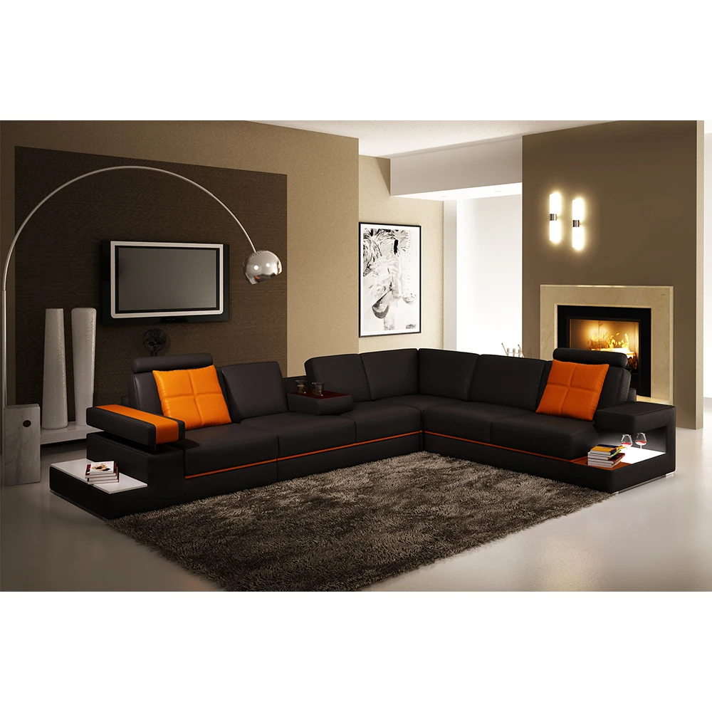 Modern black leather couches and sofas office sofa