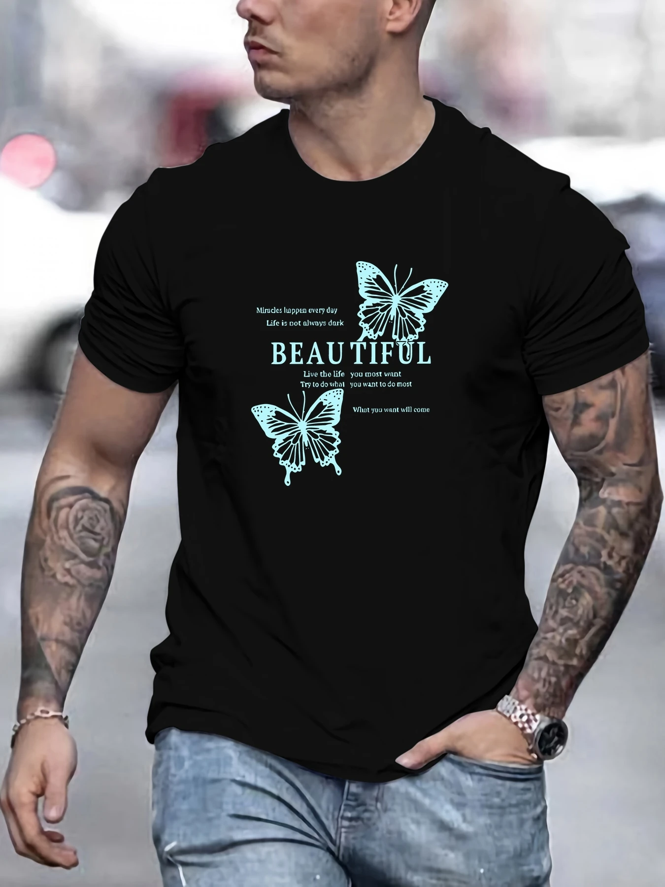 

T Shirt for Man 100% Cotton Summer Round Neck Short Sleeve Graphic Print Breathable Streetwear Fashion Leisure Cool T-shirt