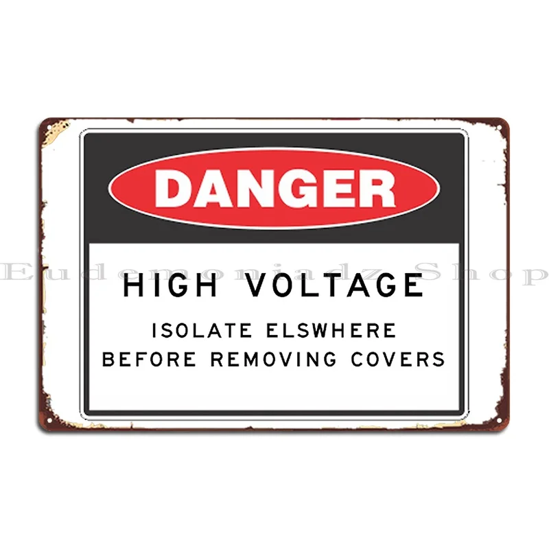 Danger High Voltage Sign Ppleater Metal Sign Design Living Room Club Customize Rusty Tin Sign Poster
