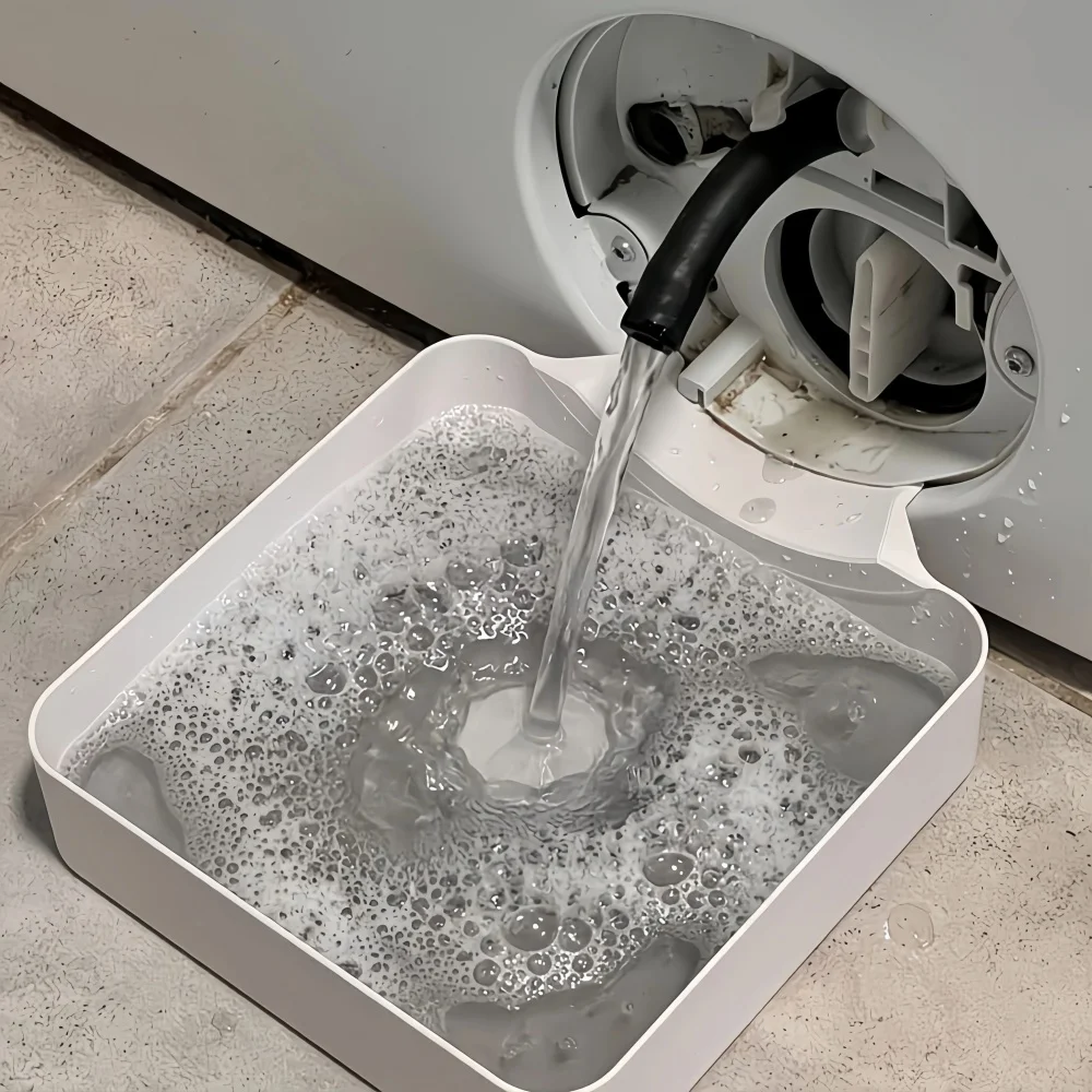 Washing Machine Drain Water Collection Tray, No Overflow, Lint Filter and Foreign Object Collection Drip Tray, Clean Laundry Roo