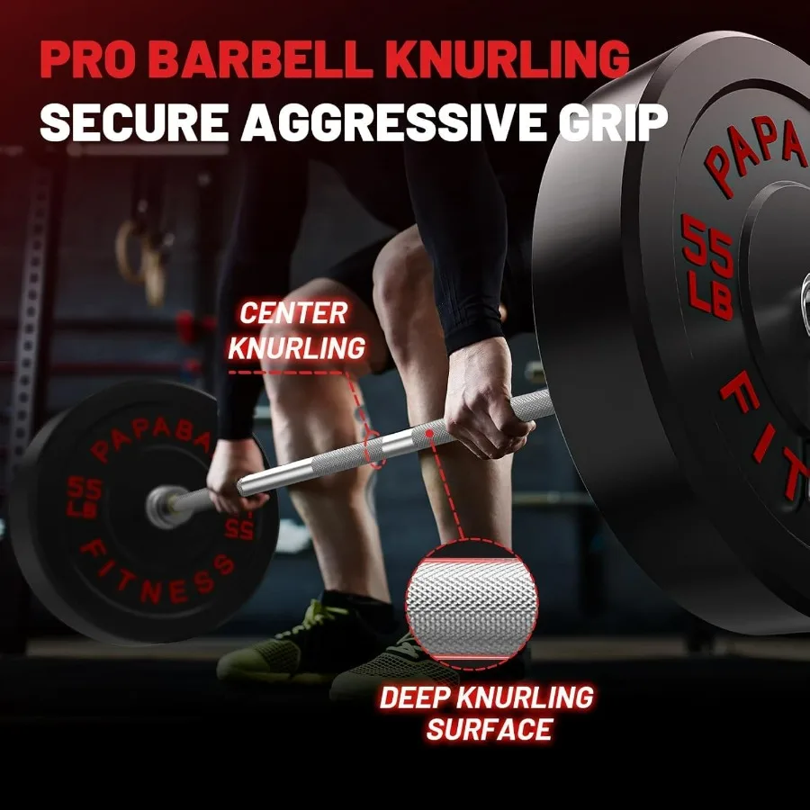 مجموعة أطباق 7 أقدام مع سعة وزن 1000 رطل 1500 رطل وألواح ممتصة للصدمات للتدريب على رفع الأثقال بقطر 2 بوصة I #6