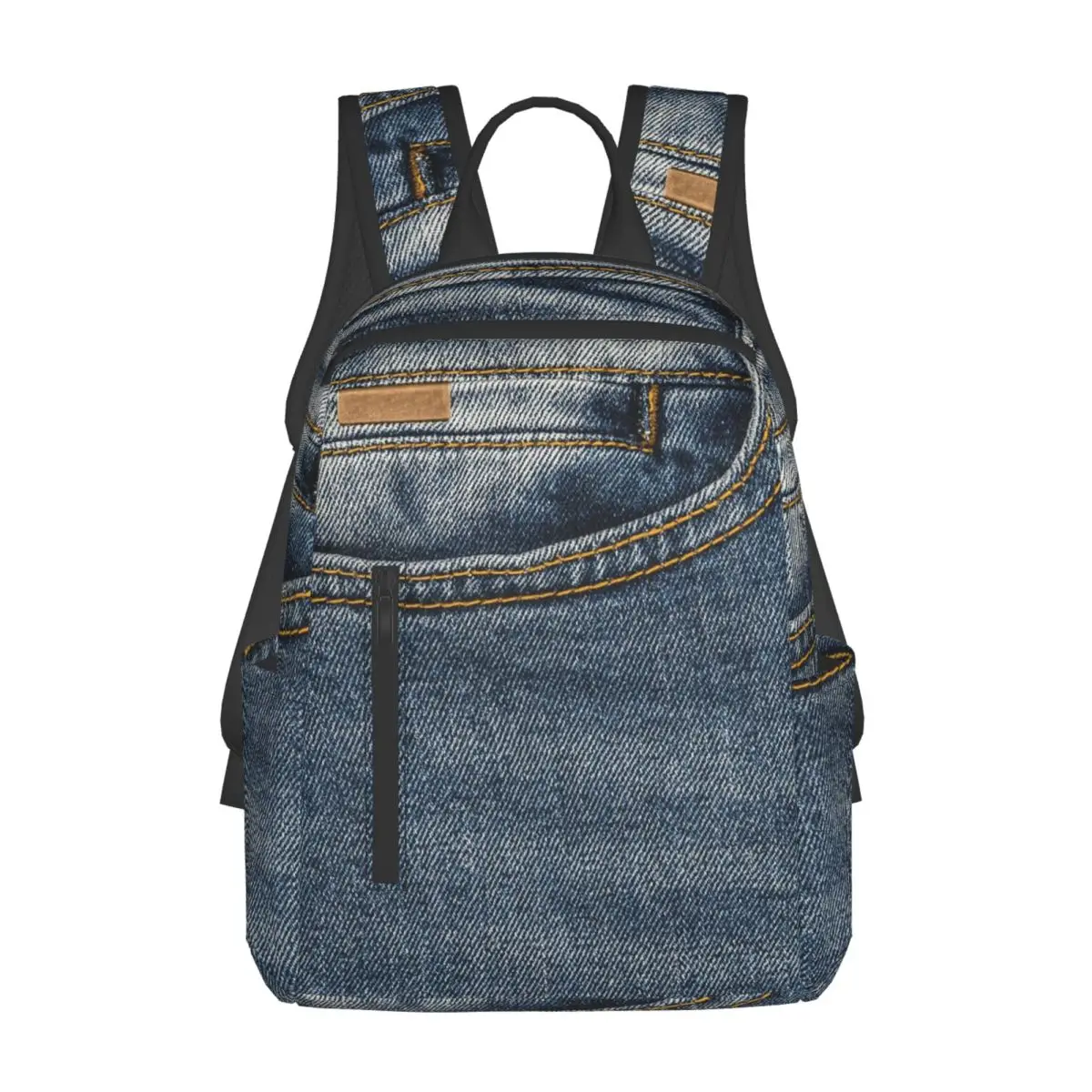 

Front Pocket I Love Bluejeans Denim Backpack Daypack Large Capacity Kids BookBag School Bag Shoulder Bags for Men Women