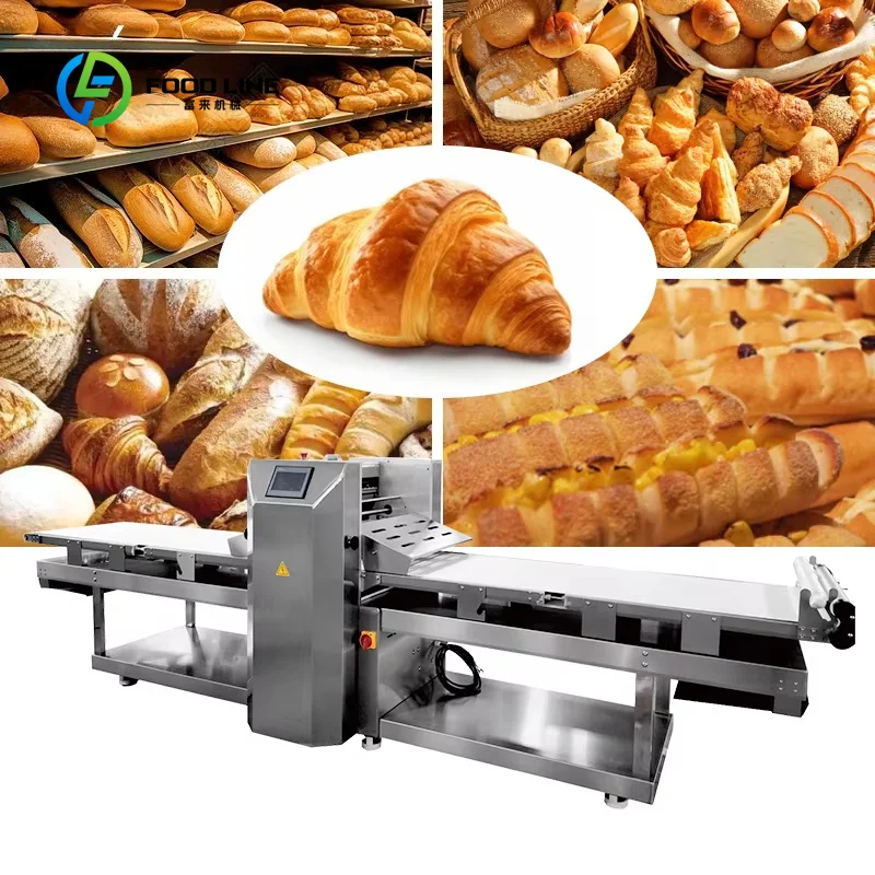 Customized Touch Control Industrial Long Dough Sheeter Full 304 Stainless Steel High Capacity Pastry Laminator