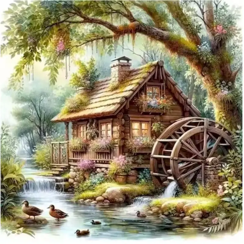 

GATYZTORY Village Paint By Numbers Wall Art Picture On Numbers Landscape Modern Home Wall Decor Paint With Numbers