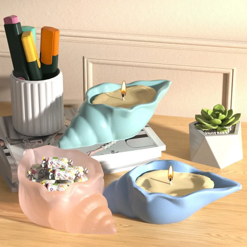 كريستال قطرة الغراء محارة قالب من السيليكون لتقوم بها بنفسك الجبس الراتنج الروائح شمعة كوب الجبس اناء للزهور زهرية صندوق تخزين المجوهرات