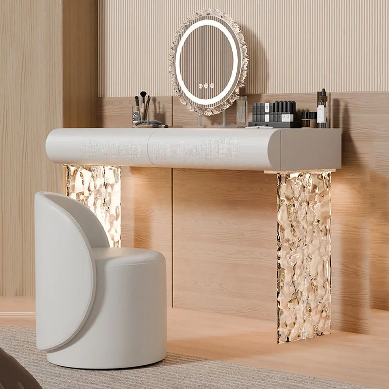 Tall Luxury Vanity Table Women Bedroom Storage Drawers Mobile Living Room Dressing Table Modern Penteadeira Chinese Furniture