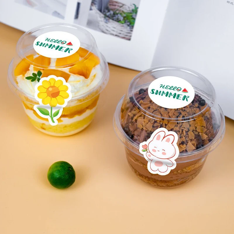 

U Shape Round clear Cheese Ice Cream Fruit Cake Mousse Packaging Box Container Transparent Pet Plastic Package Box with Lid