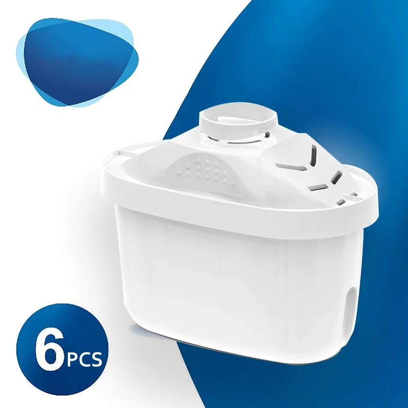 6PCS For Brita Maxtra Water Filters Cartridge Limescale Chlorine Impurities Purify Kettle Activate Carbon Water Filter