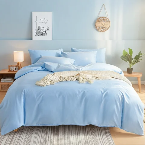 Kuup Queen Size Matte Duvet Cover Skin-Friendly Colored Bedding Set with Flower Branch Design High-Quality Quilt Cover