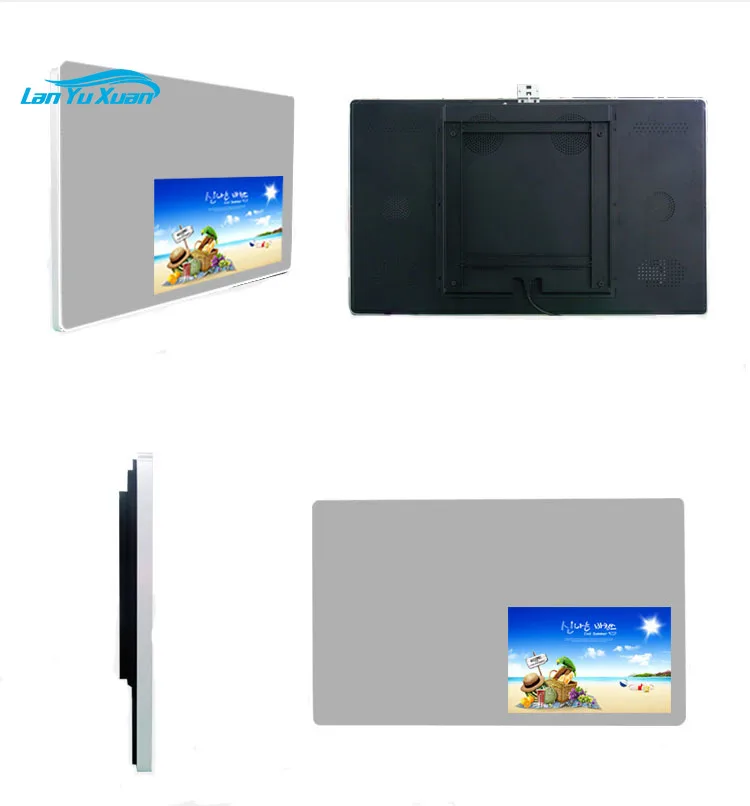 

43 inch Motion Sensor mirror photo booth digital display digital signage kiosk for advertising in- store/bathroom/dressing room