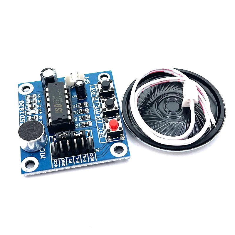 ISD1820 recording module voice module the voice board telediphone module board with Microphones + Loudspeaker