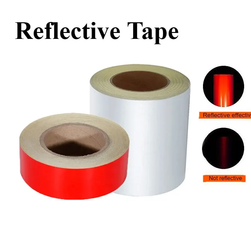 Security Protection Safety Warning Tape Hazard Warning Tape Traffic Safety Red White Barricade Stickers Reflective Safety Tape