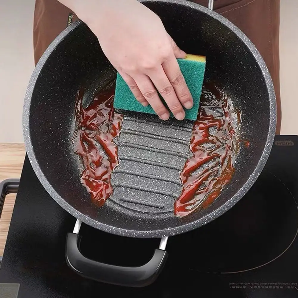 Universal Maifan Stone Soup Pot Non-stick Two Ears Kitchen Cooking Household with Lid Saucepan Stock Gas Induction Cooker