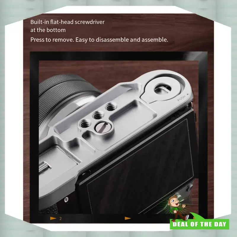 

24-Hour Delivery Wood Ebony Walnut Camera Anti-Slip Finger Hand Grip Base Holder L Plate Mount For Fujifilm X-T50 Photography