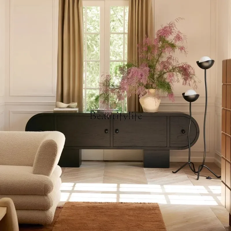 

pg45Medieval style modern simple solid wood TV cabinet, living room small apartment locker