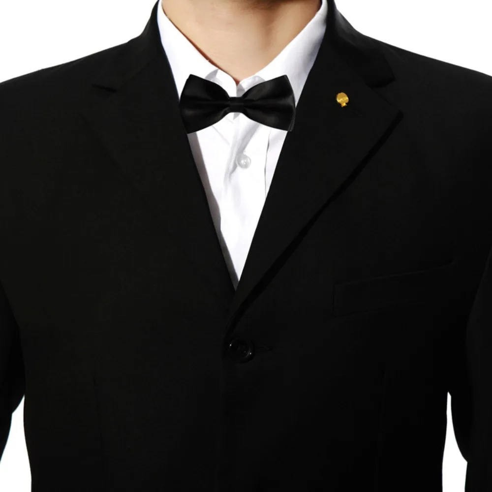 Classic Men Bowtie Boys Grils Children Bow Tie Fashion Solid Color Green Red Black White Green Wedding Ties Accessories
