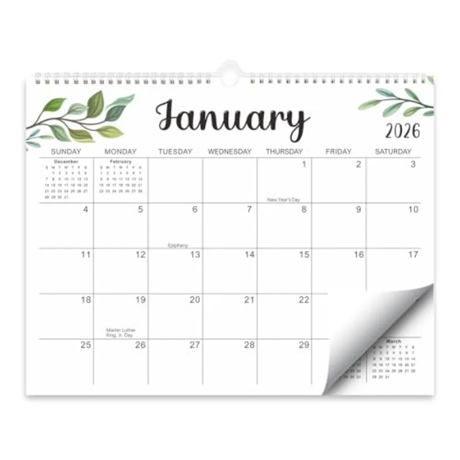 

2026 Calendar Wall Calendar 2026-2027 15" x 12" 18 Monthly Calendar from Jan. 2026 to Jun. 2027 Calendar with Twin-Wire Binding