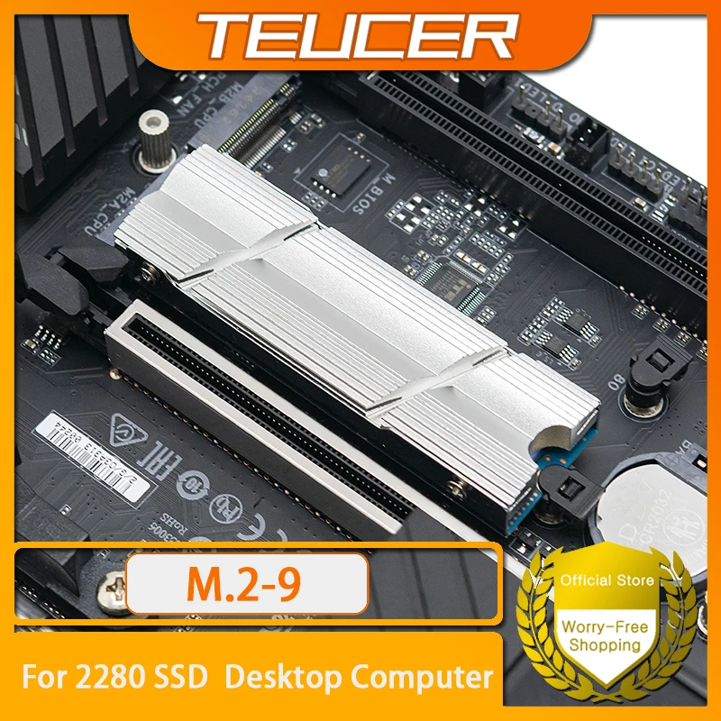 

TEUCER M.2 SSD Heat Sink 2280 NVME SSD Radiator Aluminum Alloy Material For PC Desktop Computer Motherboard Hard Disk Cooler