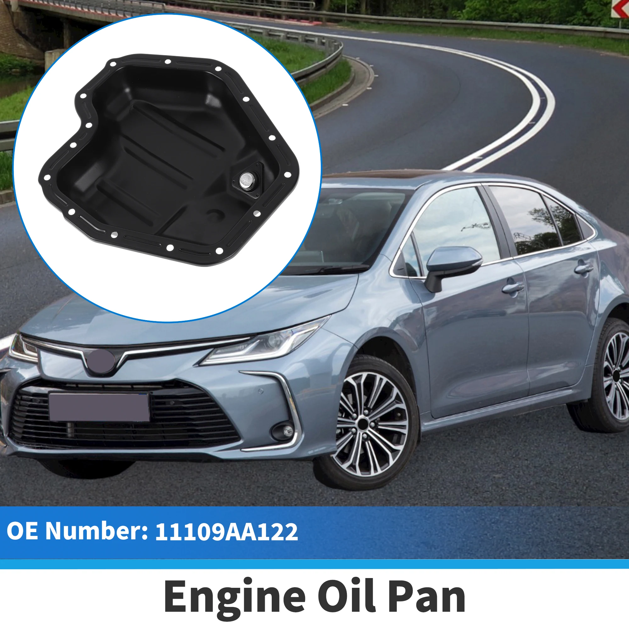 

UXCELL No.11109AA122 Engine Oil Pan Oil Pan Sump Transmission Oil Pan for Subaru Outback 2001-2009 Iron