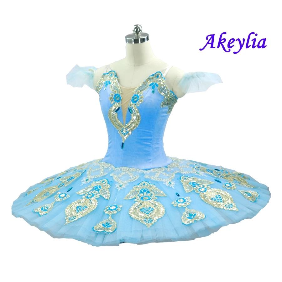 Céu azul profissional tutu feminino clássico profissional ballet tutus panqueca coppelia cisne lago ballet traje vestido para meninas