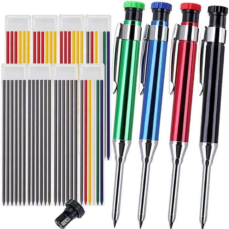 A93G For Woodworking For Woodworking And Metal Marking Multi-Color Aluminum Pencil Set Professional Grade