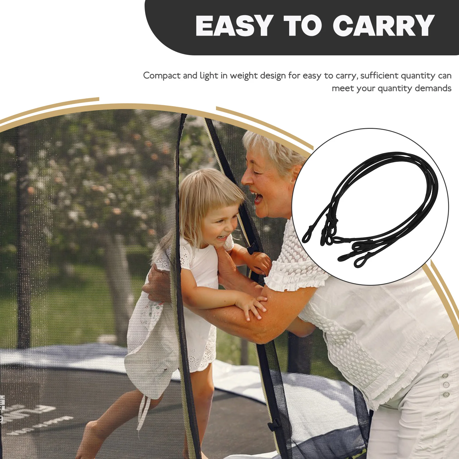 

5 шт. эластичных банджи-шнуров для батутов, усиленные, для замены, для прыжков на улице, для малых батутов, банджи-ремни