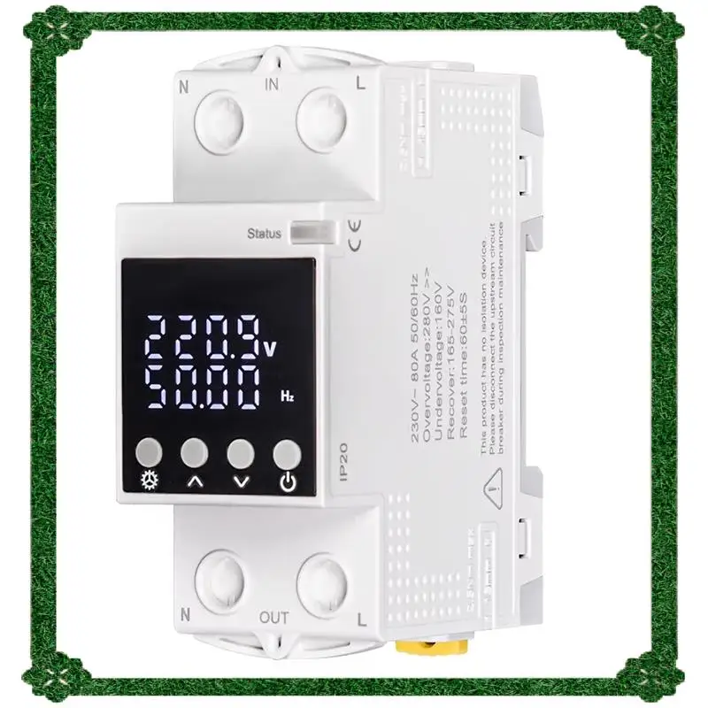 Consegna in 24 ore Tuya Wifi Smart Circuit Breaker 80A-Alarm Soglia Set Monitor elettrico V0 Ritardante ignifugo Controllo APP