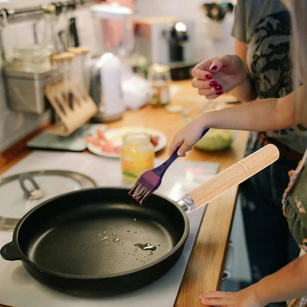 

3pcs Solid Wood Detachable Handles For Spatula Frying Pan Ergonomic Anti-Scald Wood Replacement Handle 6X45Mm Hole