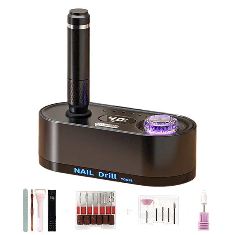 

ABIT Knobs-Control Electric Polisher Nail File For Acrylic Nail- Electrical Desktop Sander US Plug A