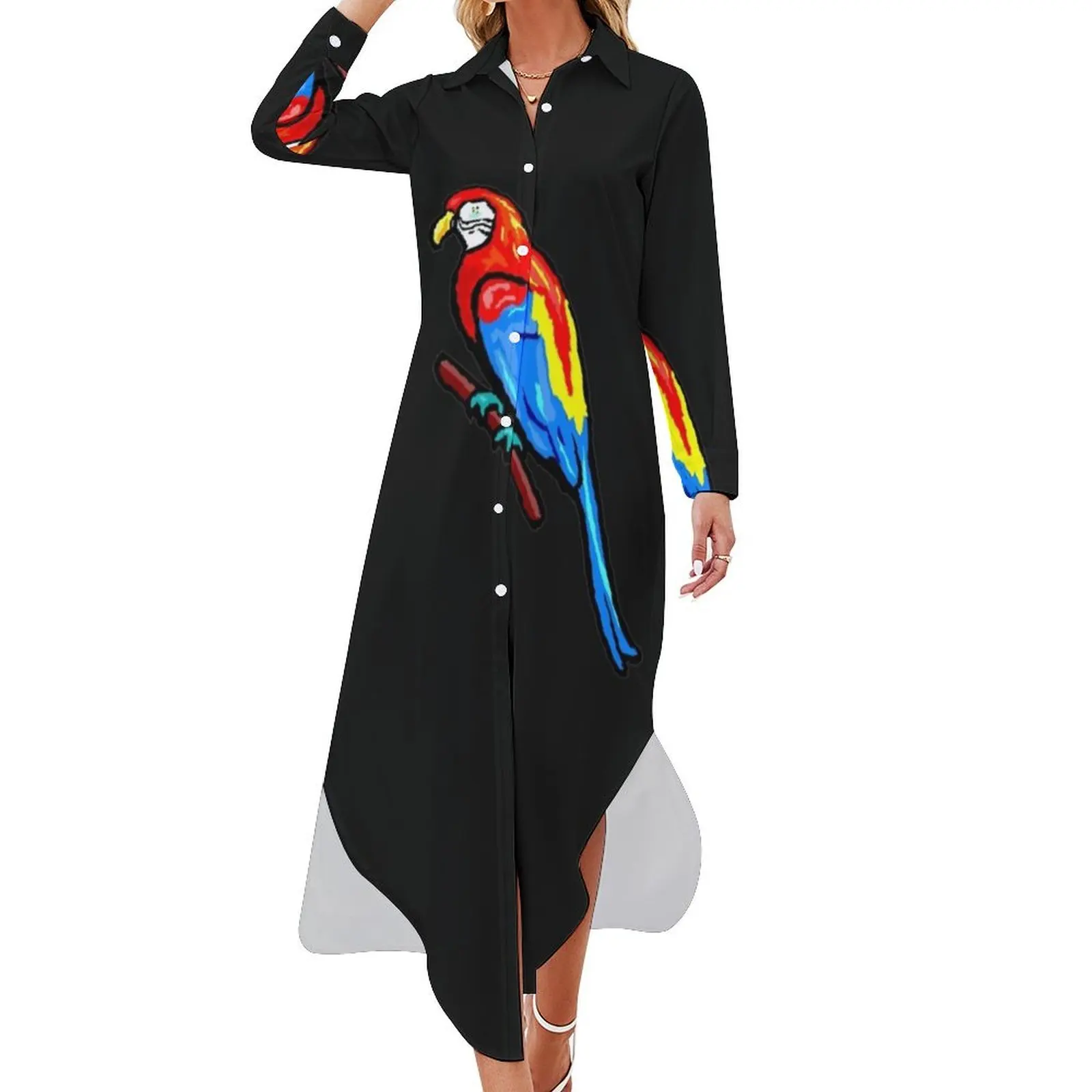 

bird tour Long Sleeved Shirt Dress clothing women summer 2024 summer dress womens 2024