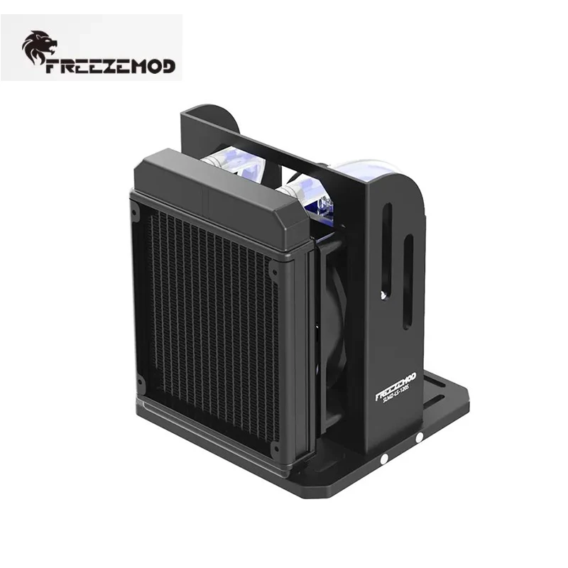 FREEZEMOD Build-in Water Cooling Module Industrial For Instrument SLMZ-LS-120,Pump-Reservoir-Radiator-Tubing-Fitting AIO 12V-24V