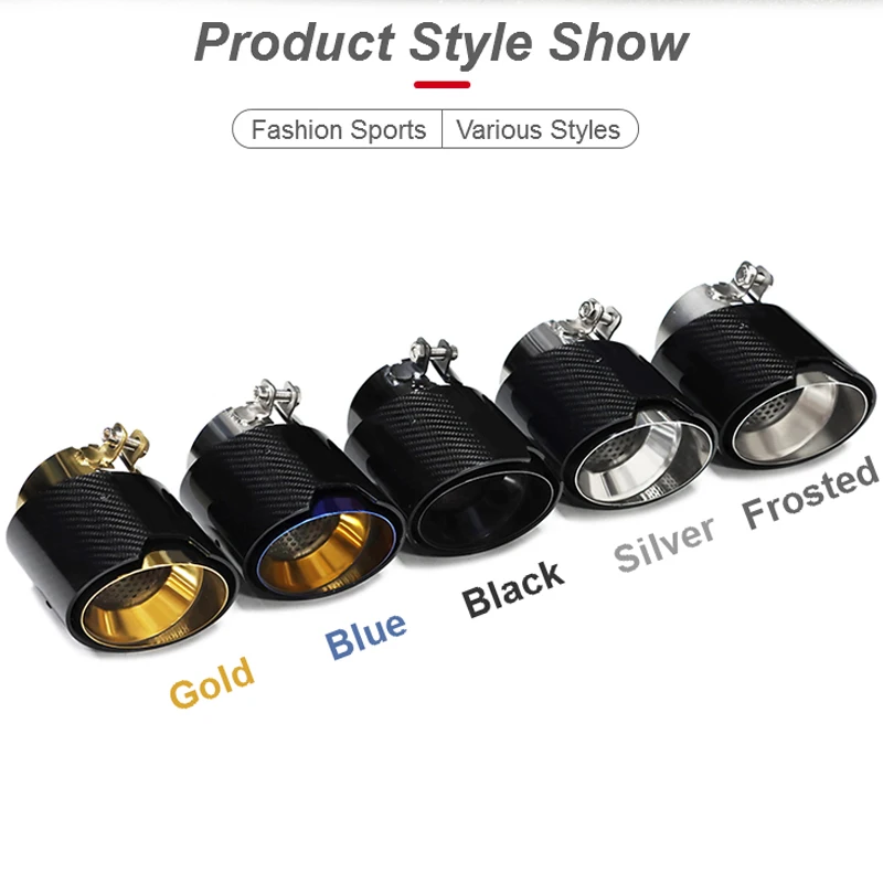 ماسورة عادم السيارة لسيارات BMW M2 M3 M4 أنبوب عادم من ألياف الكربون G80 G82 G83 G87 رأس عادم كاتم الصوت فوهة من الفولاذ المقاوم للصدأ #2