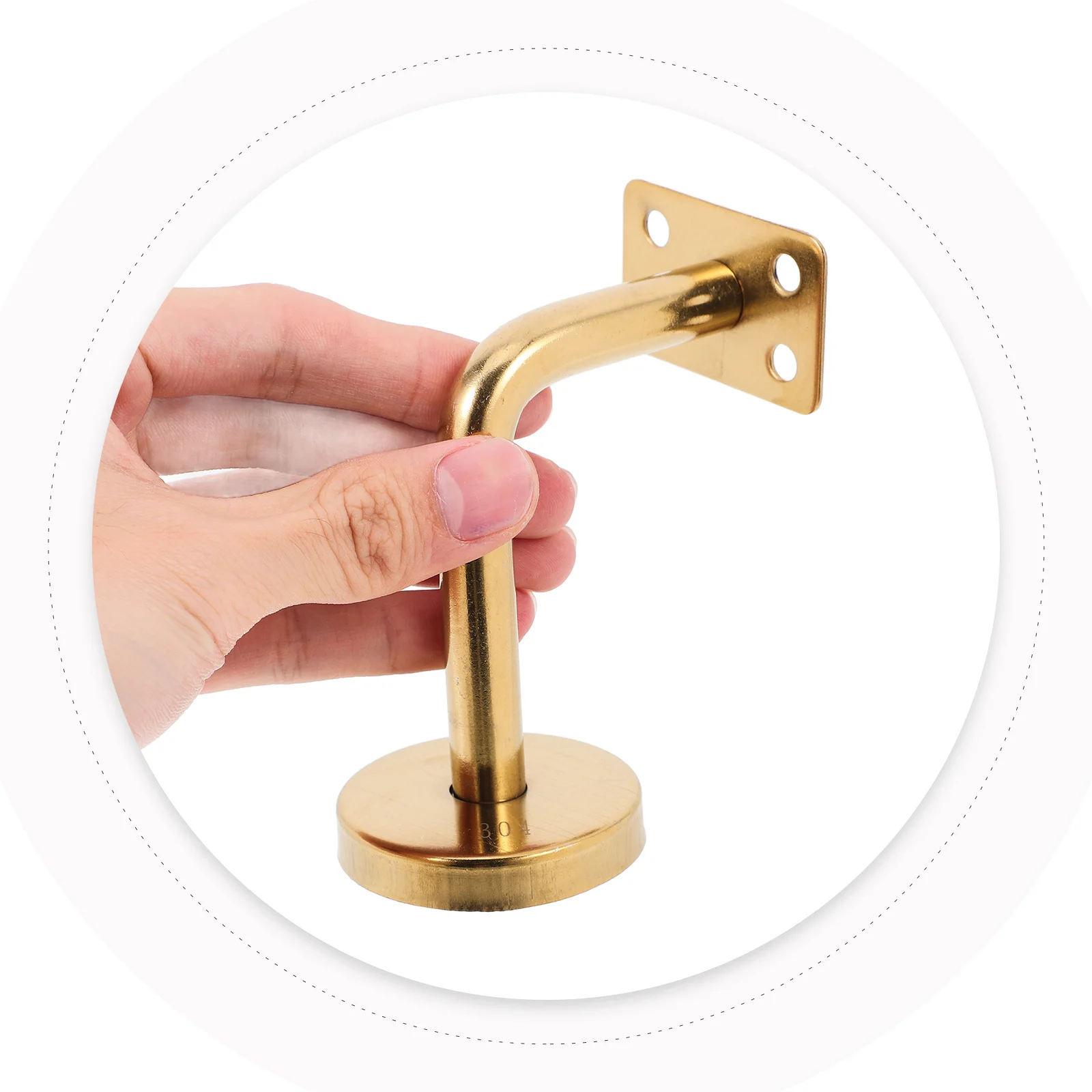 دعامة درابزين الدرج من الفولاذ المقاوم للصدأ حامل درابزين عالي التحمل لخطوات داخلية وخارجية ودعامات دعم تثبيت على الحائط