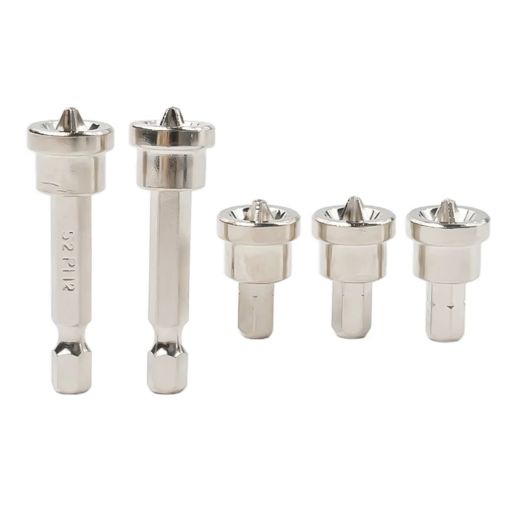 磁気ドライバービット,木工,六角シャンク,石膏ボード位置決めビット,バッチヘッド,25mm, 50mm,1セットあたり5個