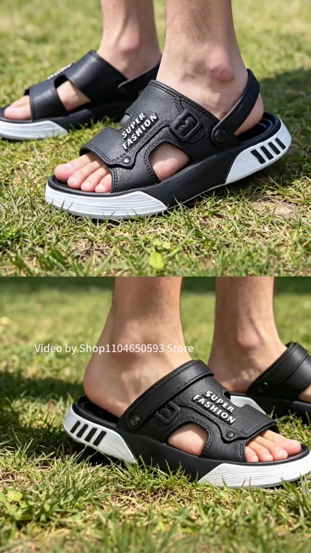 Men Slippers Summer EVA Soft-soled Platform Slides Sandals Indoor Outdoor Walking Beach Shoes Flip Flops Mens Home Shoes