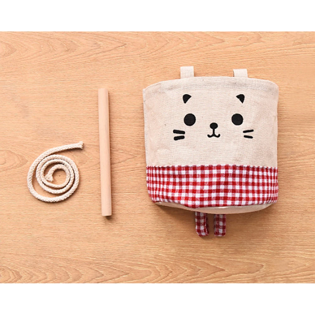 

Retro Waterproof Fabric Storage Bag Organizer Hanging Wardrobe Dustproof Ventilated Easy Clean Bedside Chair for Magazines