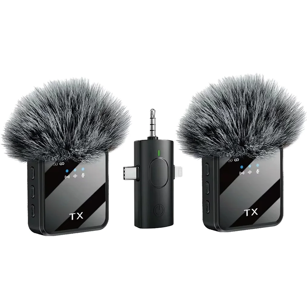 

OEM F11-2 Lavalier Wireless Microphone For Kids-Noise Cancelling Omni-directional Portable IOS Compatible